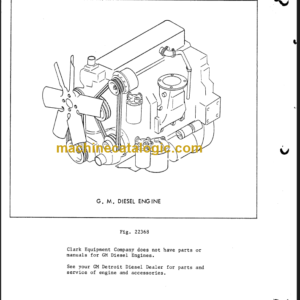 CLARKK GM DIESEL POWERED OVERHAUL INSTRUCTIONS