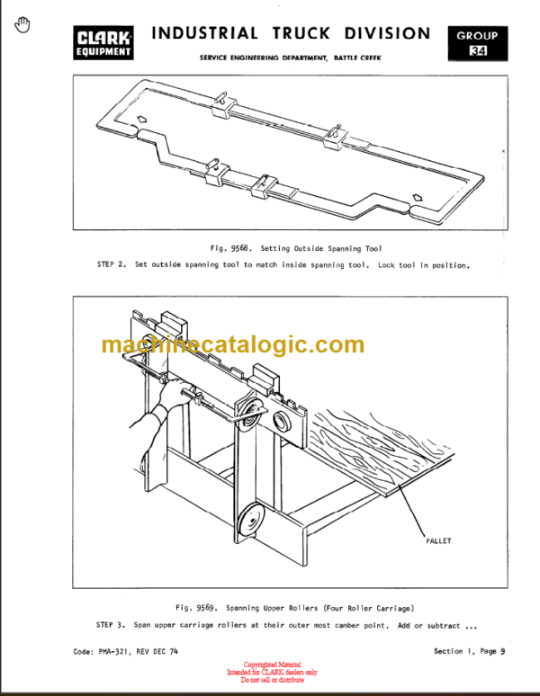 CLARK C355 AND Y355 Planned Maint & Adj Manuals