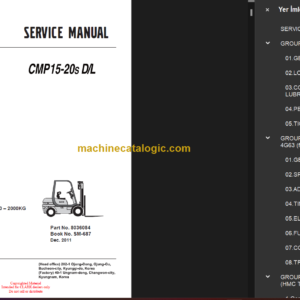 CLARK CMP15-20 D L SERVICE MANUAL