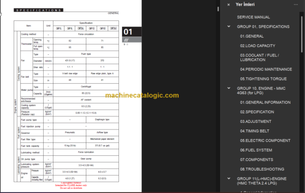 CLARK CMP15-20 D L SERVICE MANUAL