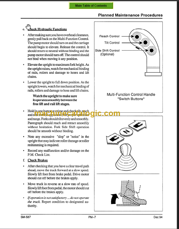 CLARK NPR17 20 345 SERVICE MANUAL