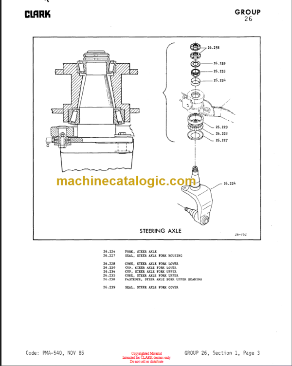 DRESSER PMA-540 RUBBER TIRE LOADER PARTS BOOK