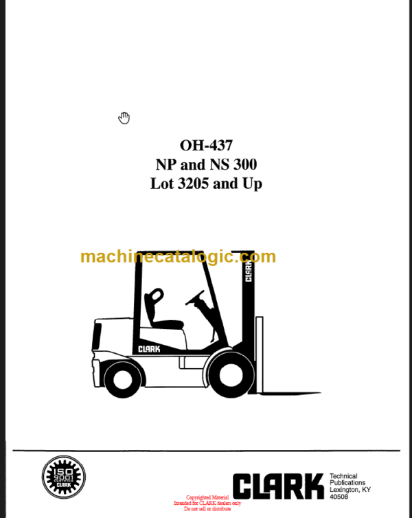 CLARK NP NS300 OVERHAUL MANUAL