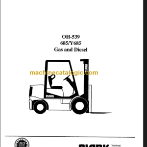 CLARK 685 Y685 OVERHAUL MANUAL