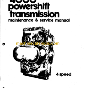 CLARK 4000 Powershift Transmission SERVICE MANUAL