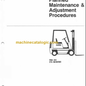 CLARK CTA30 40 50D Planned Maintenance