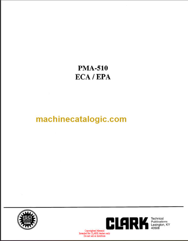 CLARK ECA EPA Planned Maint & Adj Manuals