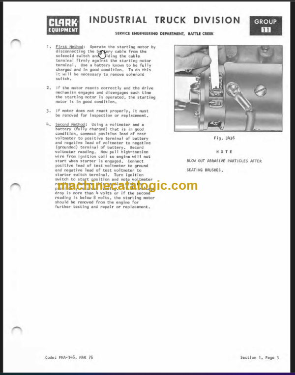 CLARK CTA30 40 50D Planned Maintenance