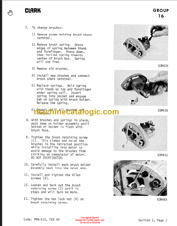 CLARK ECA EPA Planned Maint & Adj Manuals