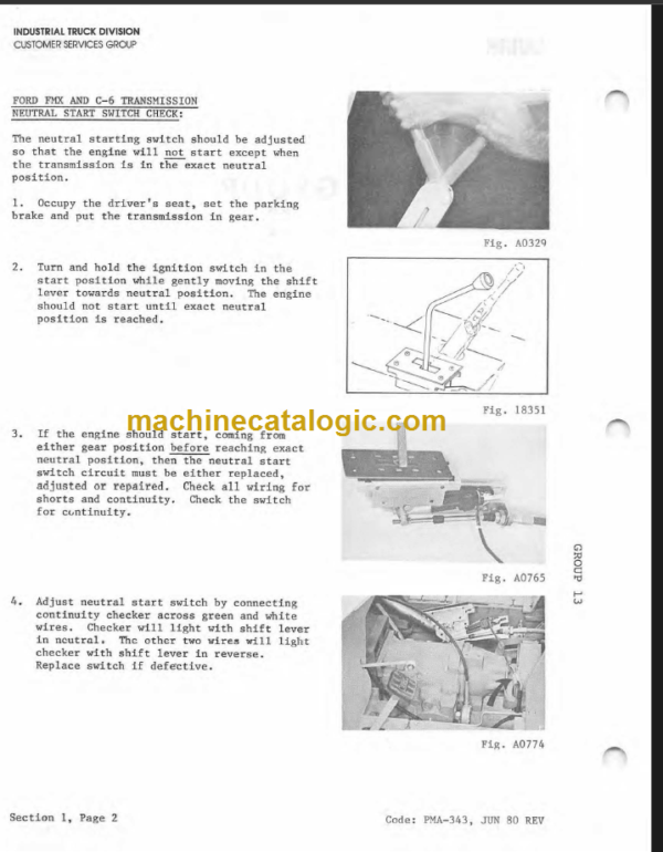 CLARK CTA30 40 50D Planned Maintenance