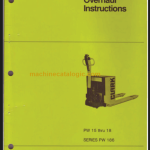 CLARK PW15 18 PW186 (OH-525) Overhaul Manual