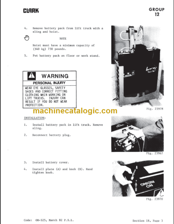 CLARK PW15 18 PW186 (OH-525) Overhaul Manual