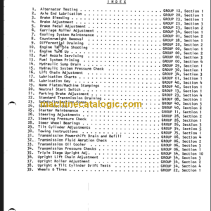 CLARK IT60D 70D 80D Planned Maint & Adj Manuals