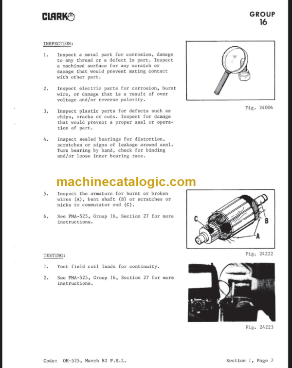 CLARK PW15 18 PW186 (OH-525) Overhaul Manual