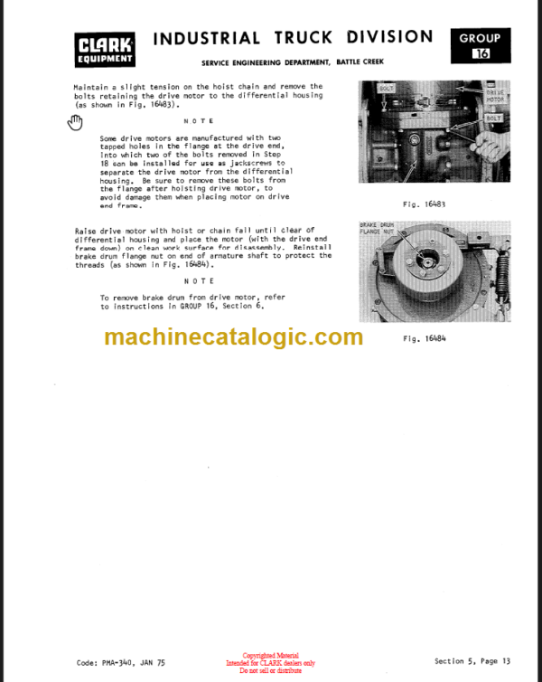 CLARK EC500 20 25 S30 Planned Maint & Adj Manuals91