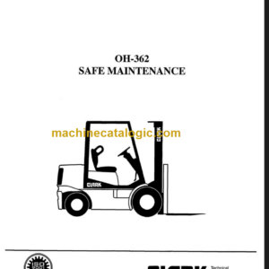 CLARK Safe Maintenance (OH-362) OVERHAUL MANUALS