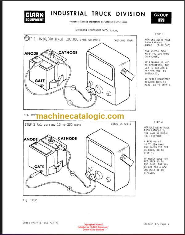 CLARK EC500 355 OVERHAUL MANUAL