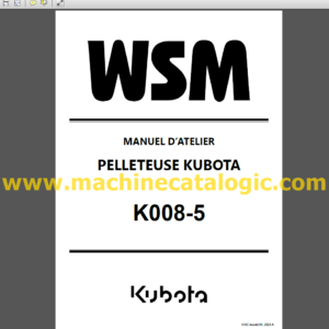 Kubota K008-5 Workshop Manual (French)