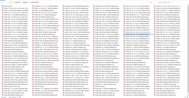 CLARK PDF MANUAL SET (Europe)