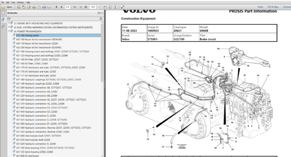 Volvo Motor Graders Service Manual, Parts Manual