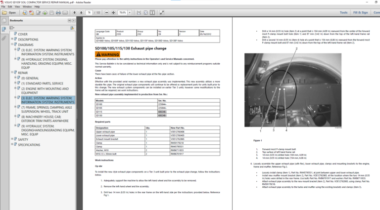 Volvo Asphalt Compactors, Soil Compactors, Single Drum Rollers Service Manual