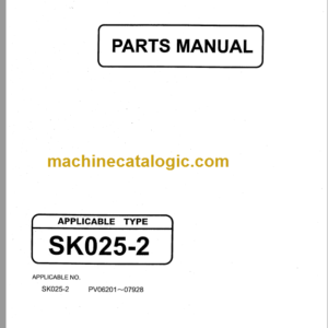 KOBELCO SK025-2 PARTS MANUAL