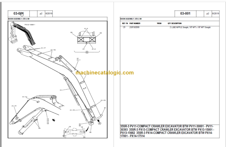 KOBELCO 35SR- TIER 3 PARTS CATALOG