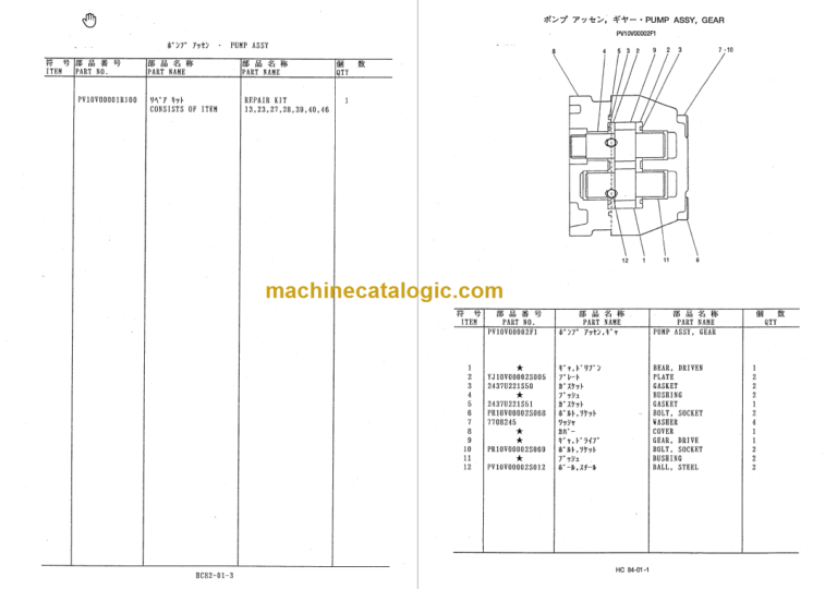 KOBELCO SK025-2 PARTS MANUAL
