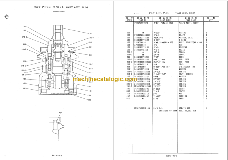 KOBELCO SK025-2 PARTS MANUAL