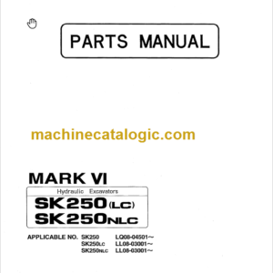 KOBELCO SK250LC SK250NLC PARTS MANUAL