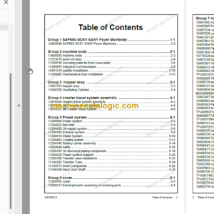 SANY SAP60C-8 PARTS BOOK