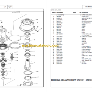 KOBELCO MD140BLC PARTS MANUAL