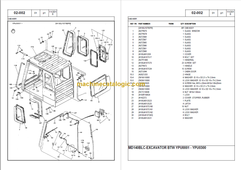 KOBELCO MD140BLC PARTS MANUAL