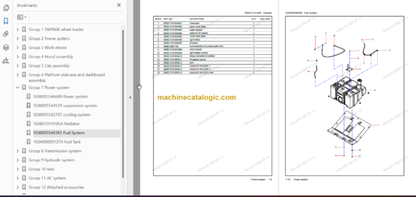 SANY SW966 PARTS BOOK