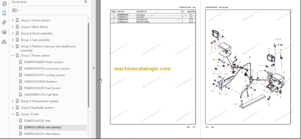 SANY SW966 PARTS BOOK