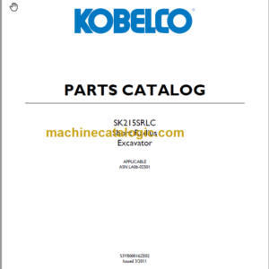 KOBELCO SK215SRLC PARTS CATALOG