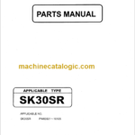 KOBELCO SK30SR PARTS MANUAL PW03501-10105