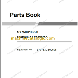 SANY SY750 Parts Book