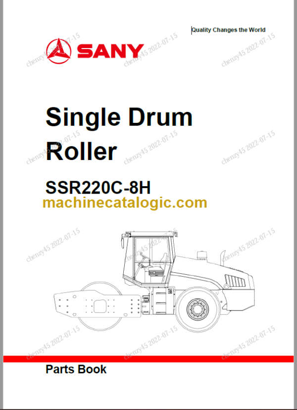 SANY SSR220C-8H PARTS BOOK