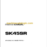 KOBELCO SK45SR PARTS MANUAL