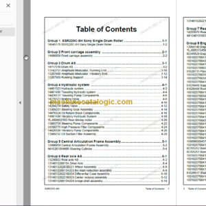 SANY SSR220C-8H PARTS BOOK