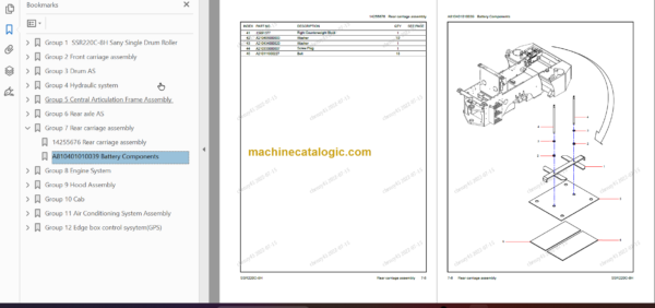 SANY SSR220C-8H PARTS BOOK