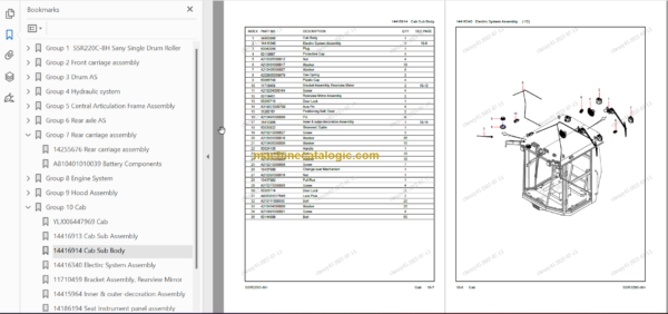 SANY SSR220C-8H PARTS BOOK