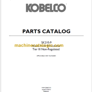 KOBELCO SK210-9 MARK9 PARTS CATALOG