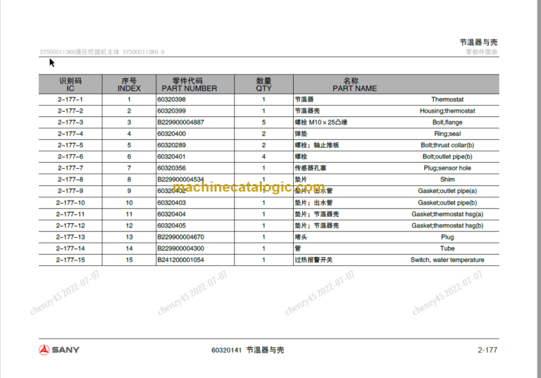 SANY SY500 PARTS MANUAL (EN -RU)