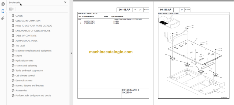 KOBELCO SK210-9 MARK9 PARTS CATALOG