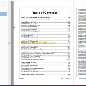 SANY SW955K1 Parts Book