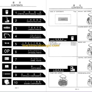 KOBELCO SK30SR PARTS MANUAL PW03501-10105