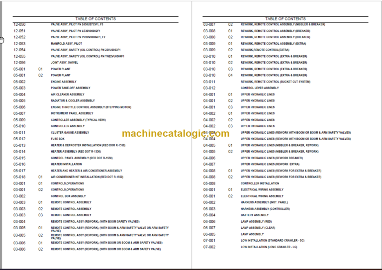 KOBELCO SK220 IV-SK220LC IV PARTS CATALOG