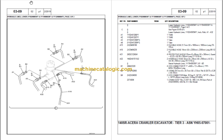 KOBELCO 140SR ACERA TIER3 PARTS CATALOG